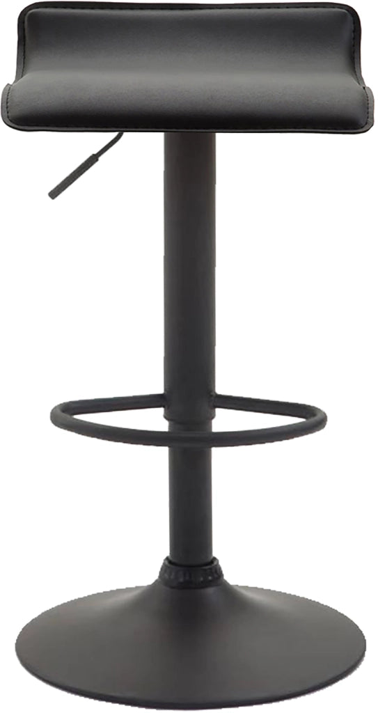 Sgabello Dyn V2 in similpelle nero,nero
