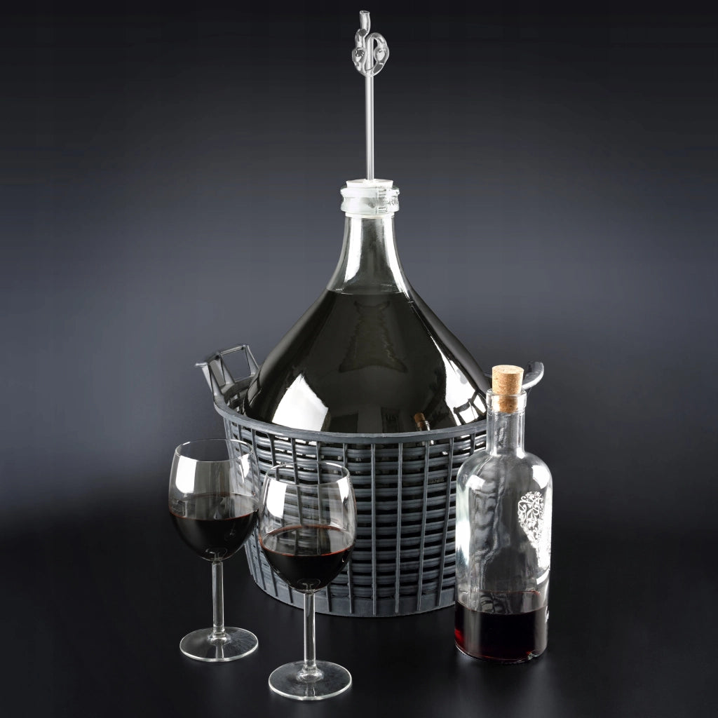 Tubo di fermentazione in vetro KADAX per damigiana, ideale per vino e liquori.