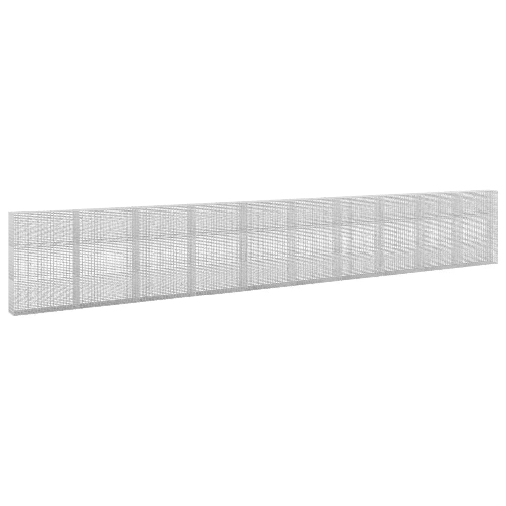 Gabione con filo da 3,5 mm e rete da 5x2,5 cm 1000x30x150 cm 3461798