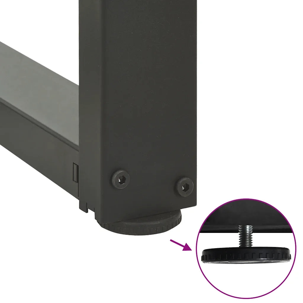 Gambe per Tavolino da Caffè a Forma di T 2 pz Antracite 28x25x(42-43) cm Acciaio 4013022
