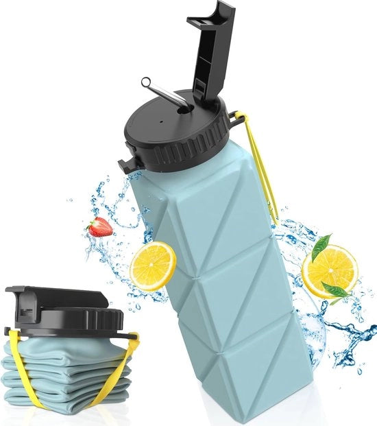 Flessa Portatile per Acqua - Ideale per Sport e Viaggi - Blu