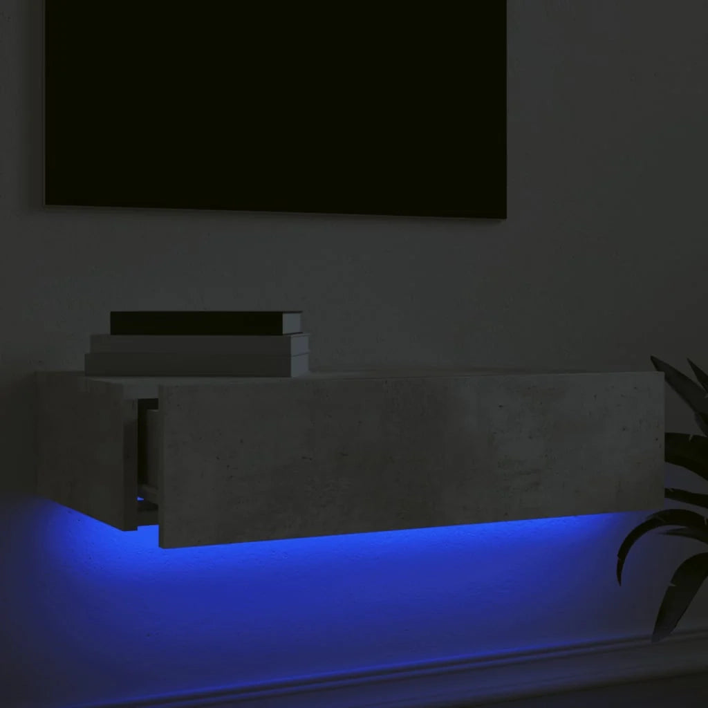 Mobile TV multimediale mensola TV credenza mobile TV per sala da pranzo soggiorno camera da letto con illuminazione a LED 60 x 35 x 15,5 cm grigio 02_0026952