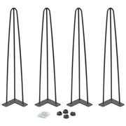 IDMarket - Set di 4 gambe a perno da 71 cm per tavolo di design industriale