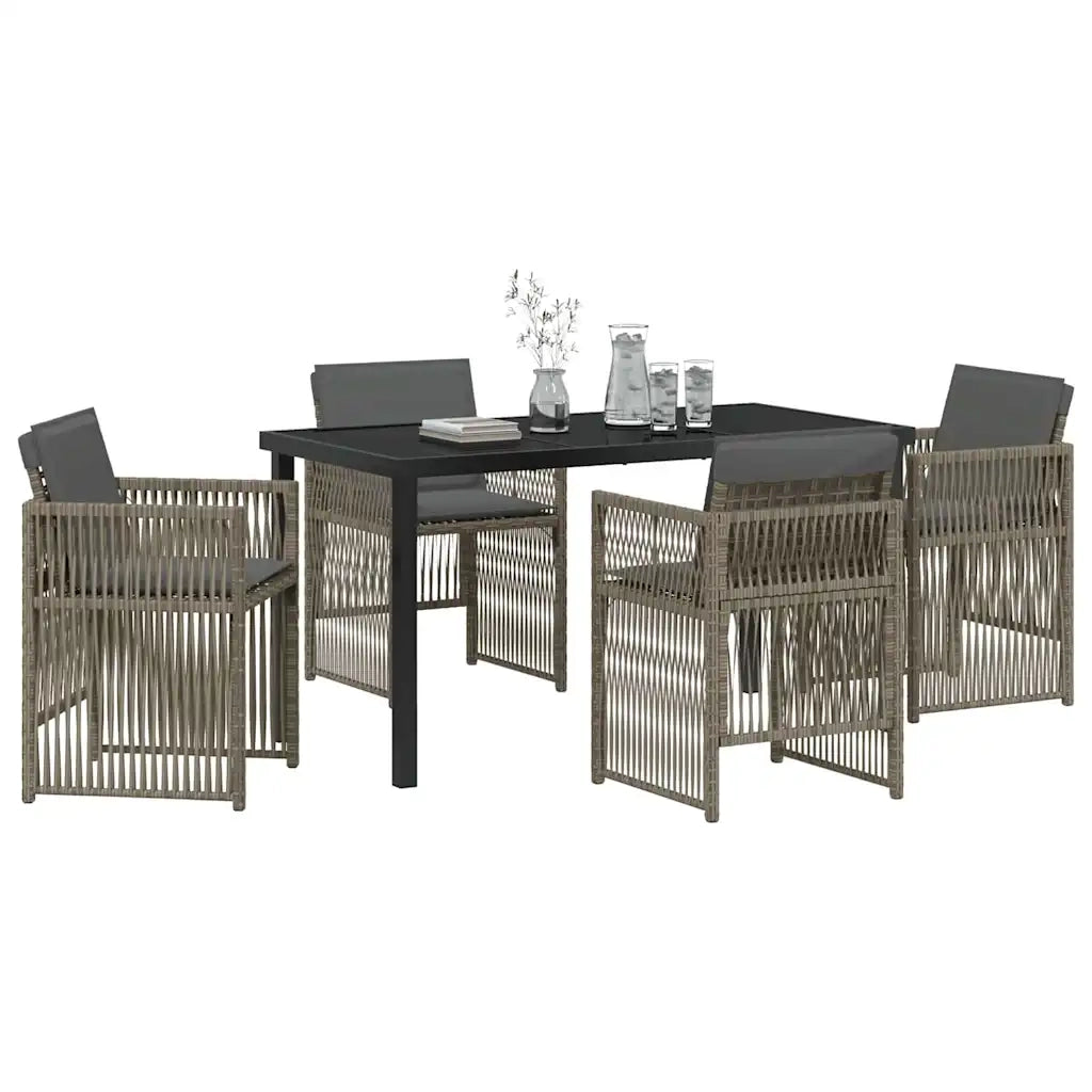 Set da Pranzo per Giardino 5 pcs Grigio 3380654
