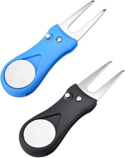 Set di Accessori da Golf in Acciaio Inossidabile - Set di 2 - Indicatore di Ballo - Manopola di Regolazione - Accessori da Golf Portatili