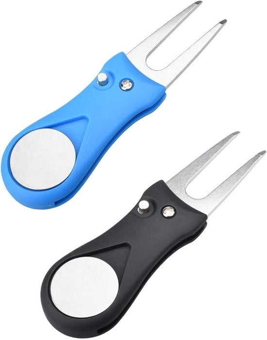 Set di Accessori da Golf in Acciaio Inossidabile - Set di 2 - Indicatore di Ballo - Manopola di Regolazione - Accessori da Golf Portatili