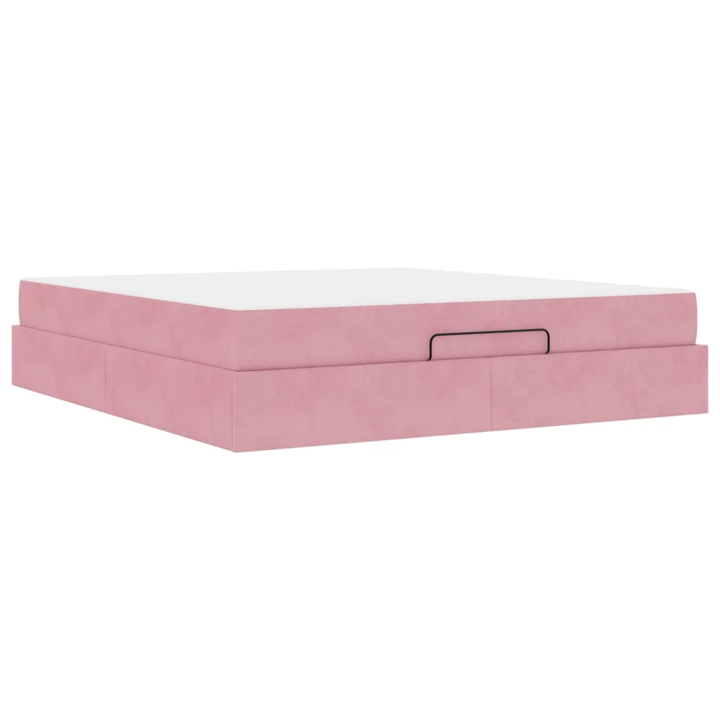 Struttura letto con materasso 2 pcs Rosa Velluto 3399581