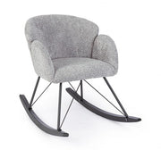 Poltrona Soggiorno 86x62x72 cm Sibilla in Bouclè Grigio