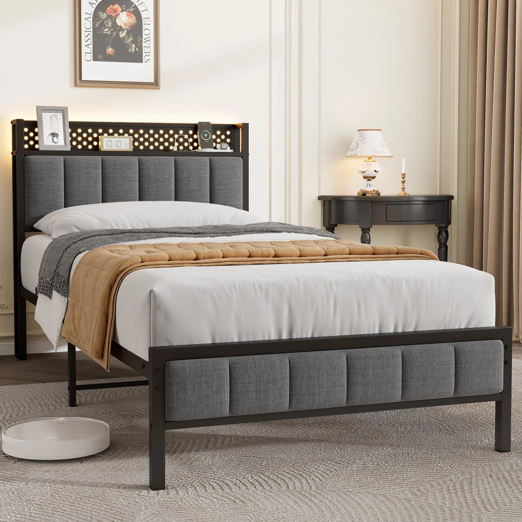 Letto singolo 90x200 cm, colore nero