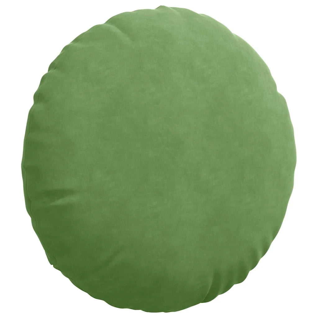 Cuscini per Seduta 2 pcs Verde chiaro Ø50 x 19 cm Velluto