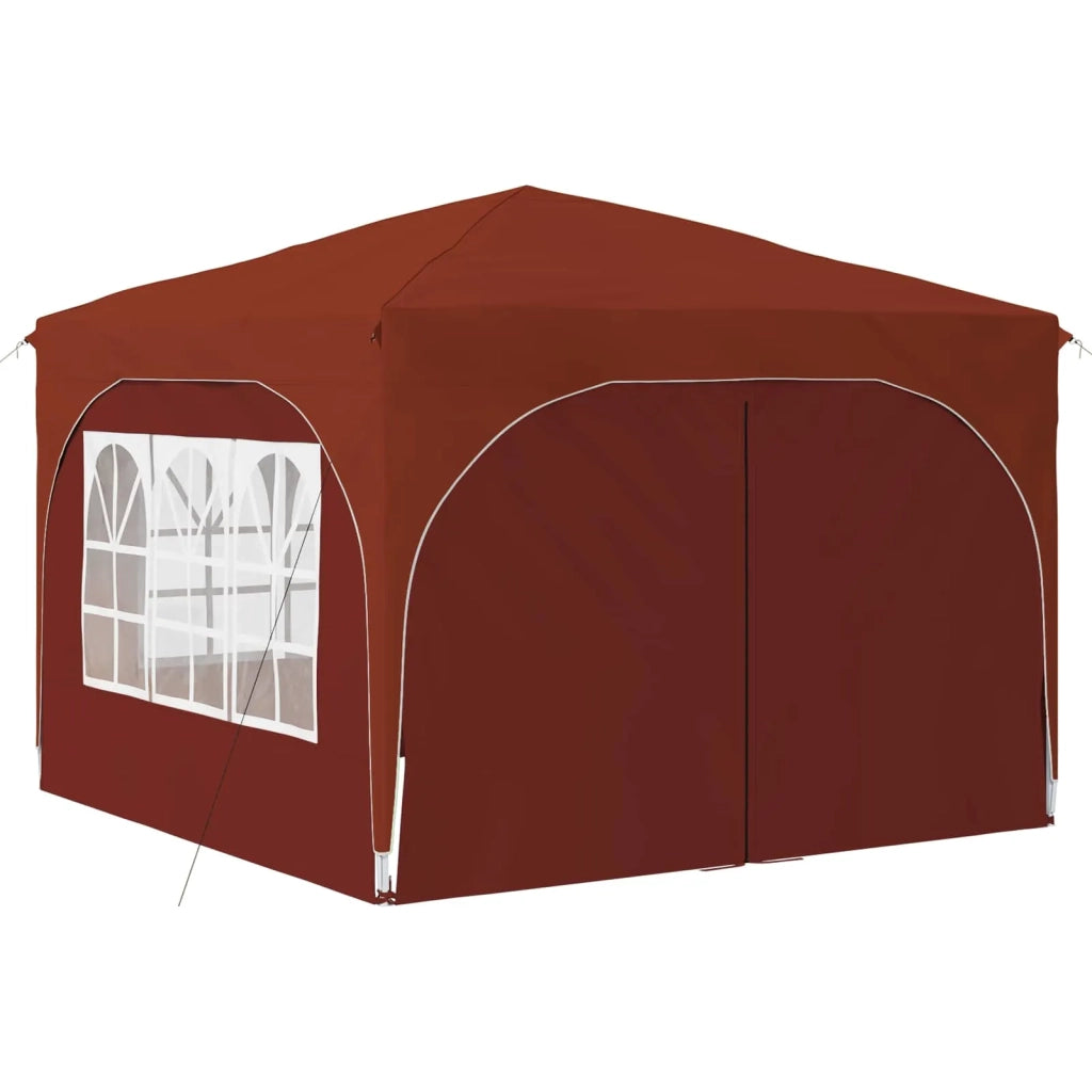 Tenda per feste a pop-up-Gazebo 290 x 290 x 245 cm Terracotta 221532
