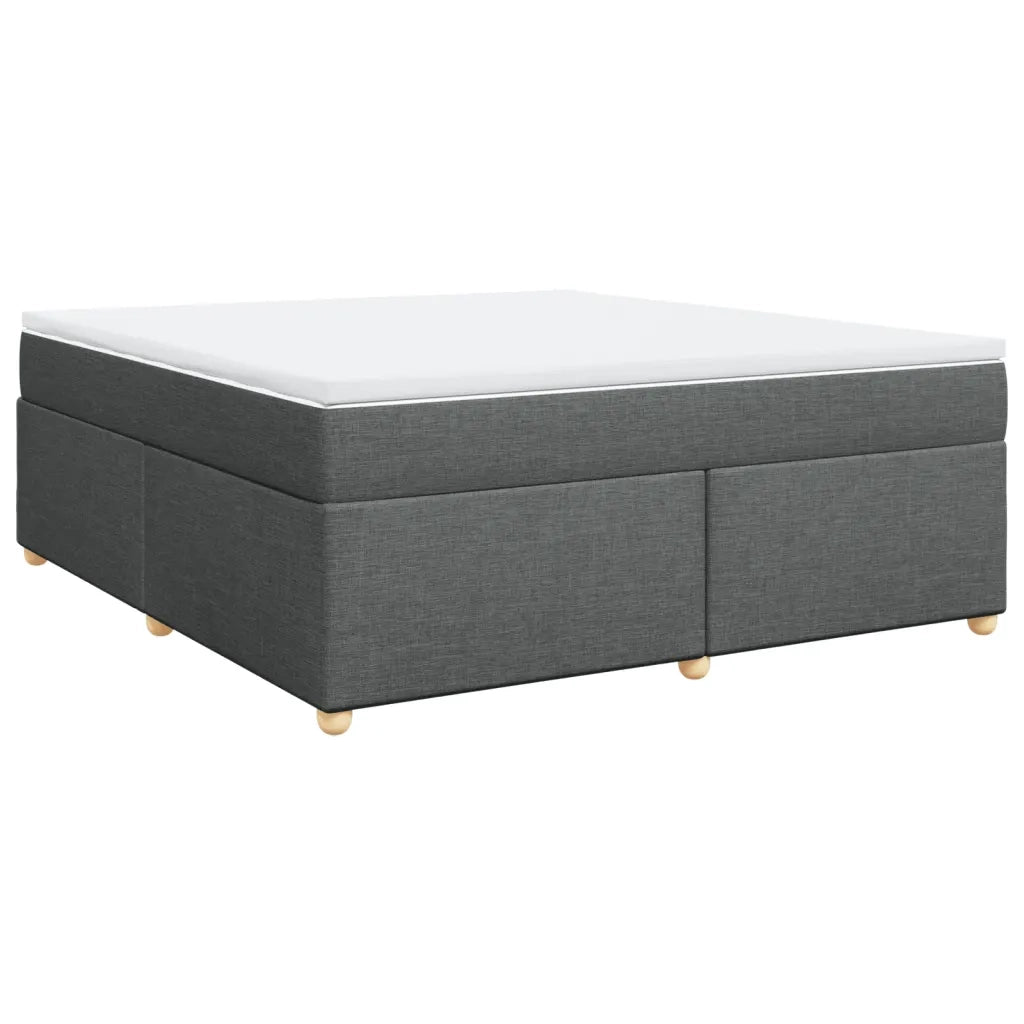 Giroletto a Molle con Materasso Grigio Scuro 180x200 cm Tessuto