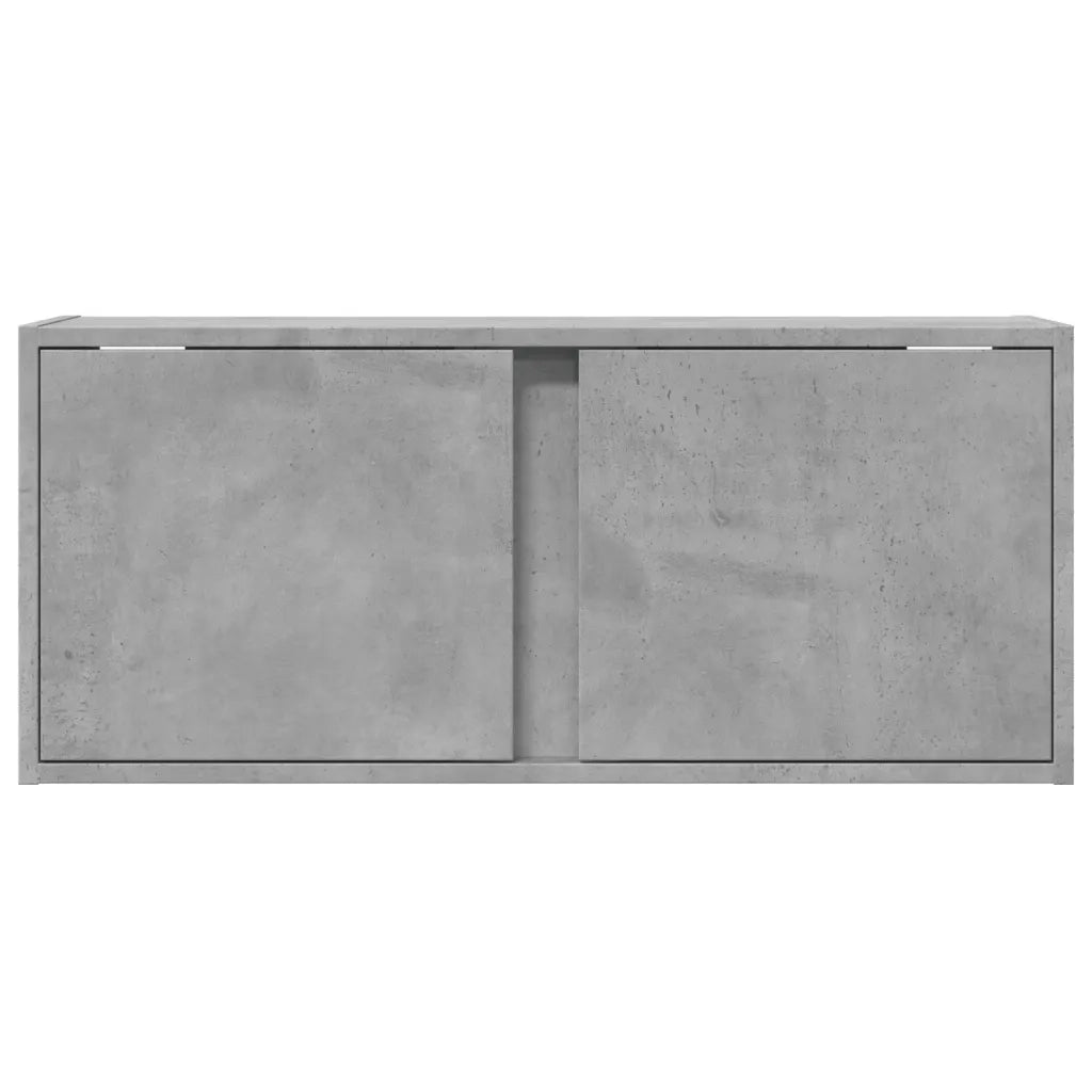 Mobile TV a Parete con Luci LED-Mobile TV a Muro Grigio Cemento 80x31x35 cm 327637