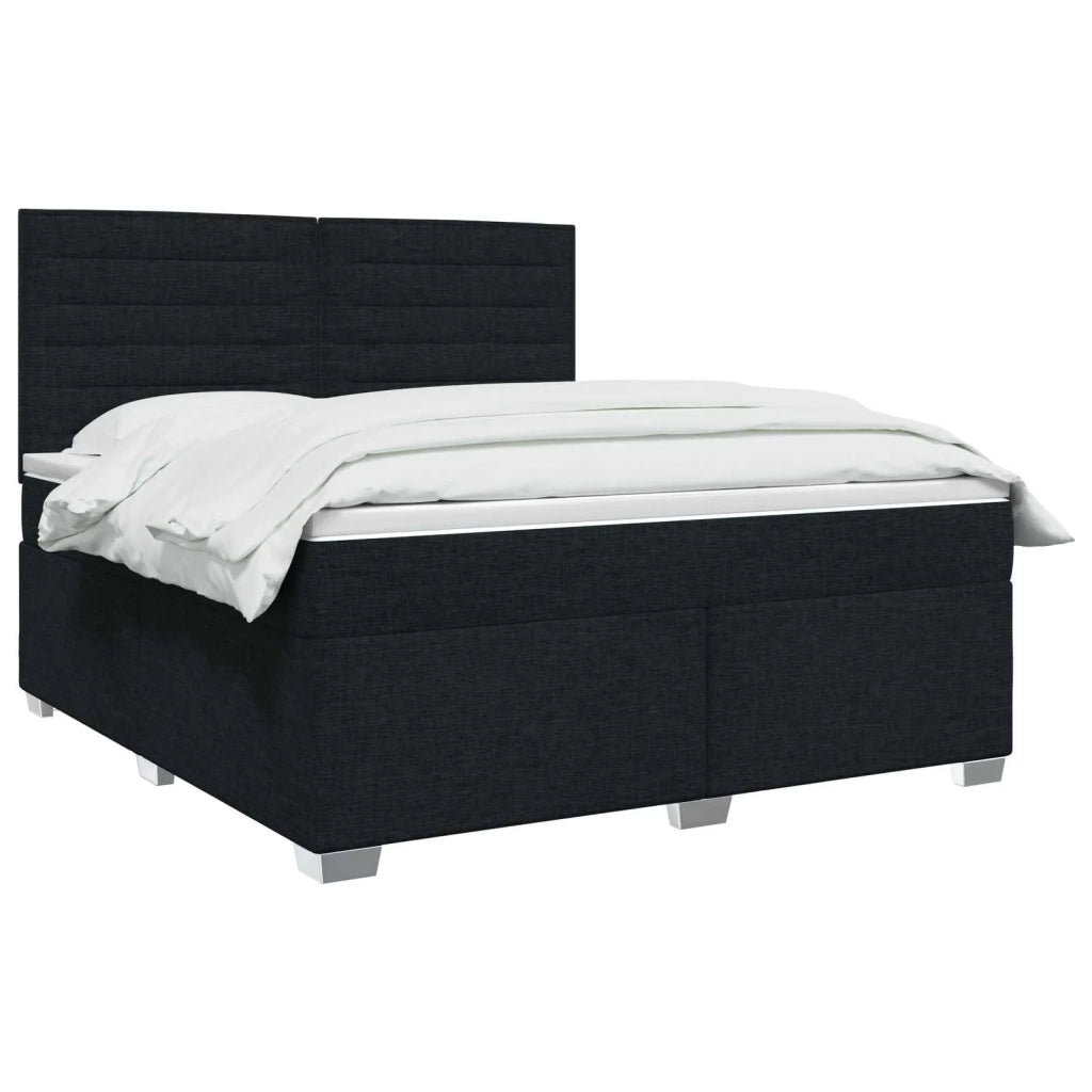 Letto box spring con materasso Nero 140 x 200 cm Tessuto 3453418