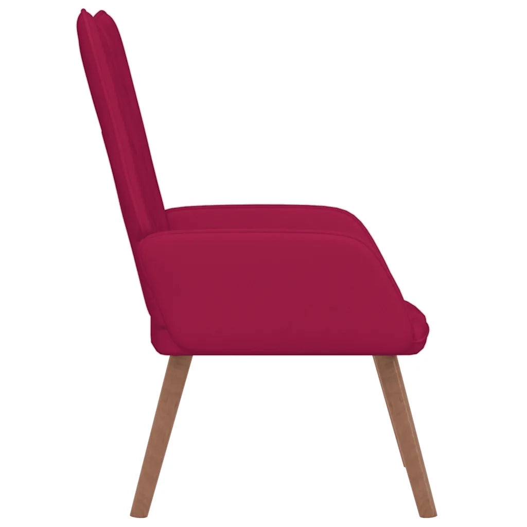 Poltrona Relax Rosso Vino in Velluto cod mxl 19532