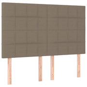 Testiera | Testata per letto Tortora 144x5x118/128 cm Tessuto