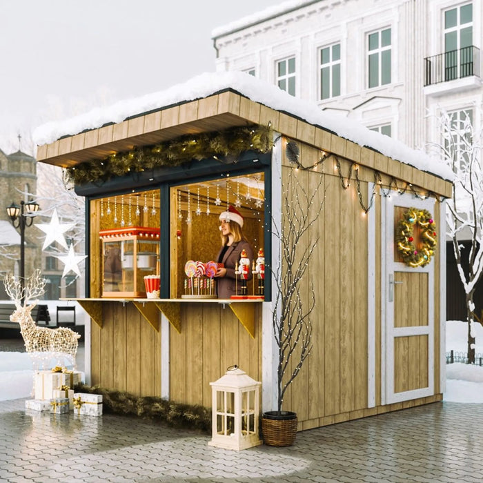 Chiosco esterno Premium - 5,9m?² - H240x248x305 cm - Timbela M950