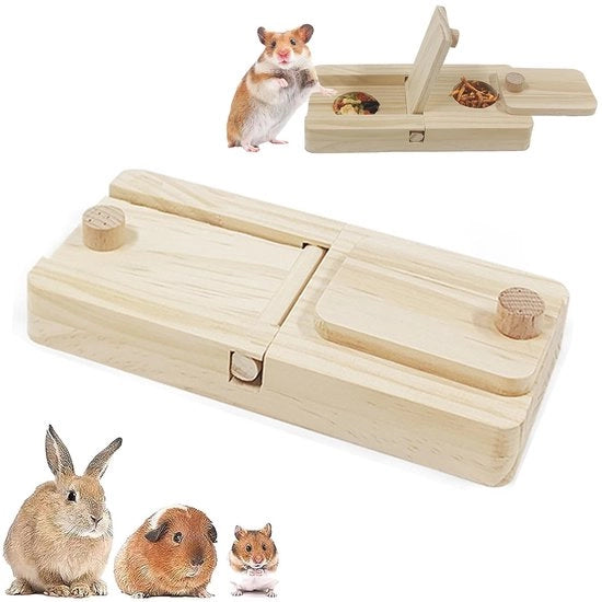 Accessori per Hamster, Giocattoli per Hamster e Cavia, Accessori per Hamster, Prodotti in Legno per la Caccia al Cibo, Accessori in Legno per Cibi Prelibati, Accessori per Chinchilla, Hamster, Cavia e Gerbille