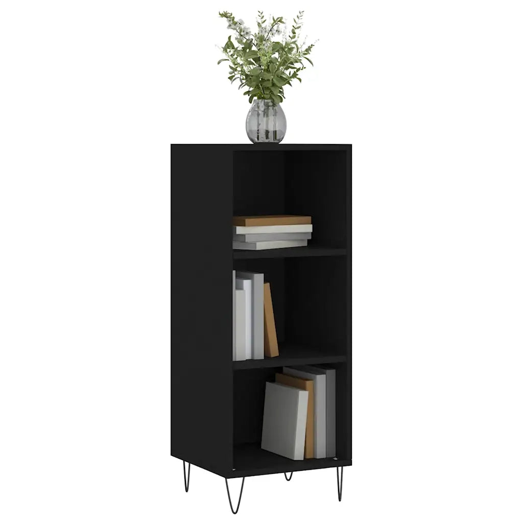Credenza | Madia | Buffet da pranzo | Armadio da pranzo Nera 34,5x32,5x90 cm in Legno Multistrato