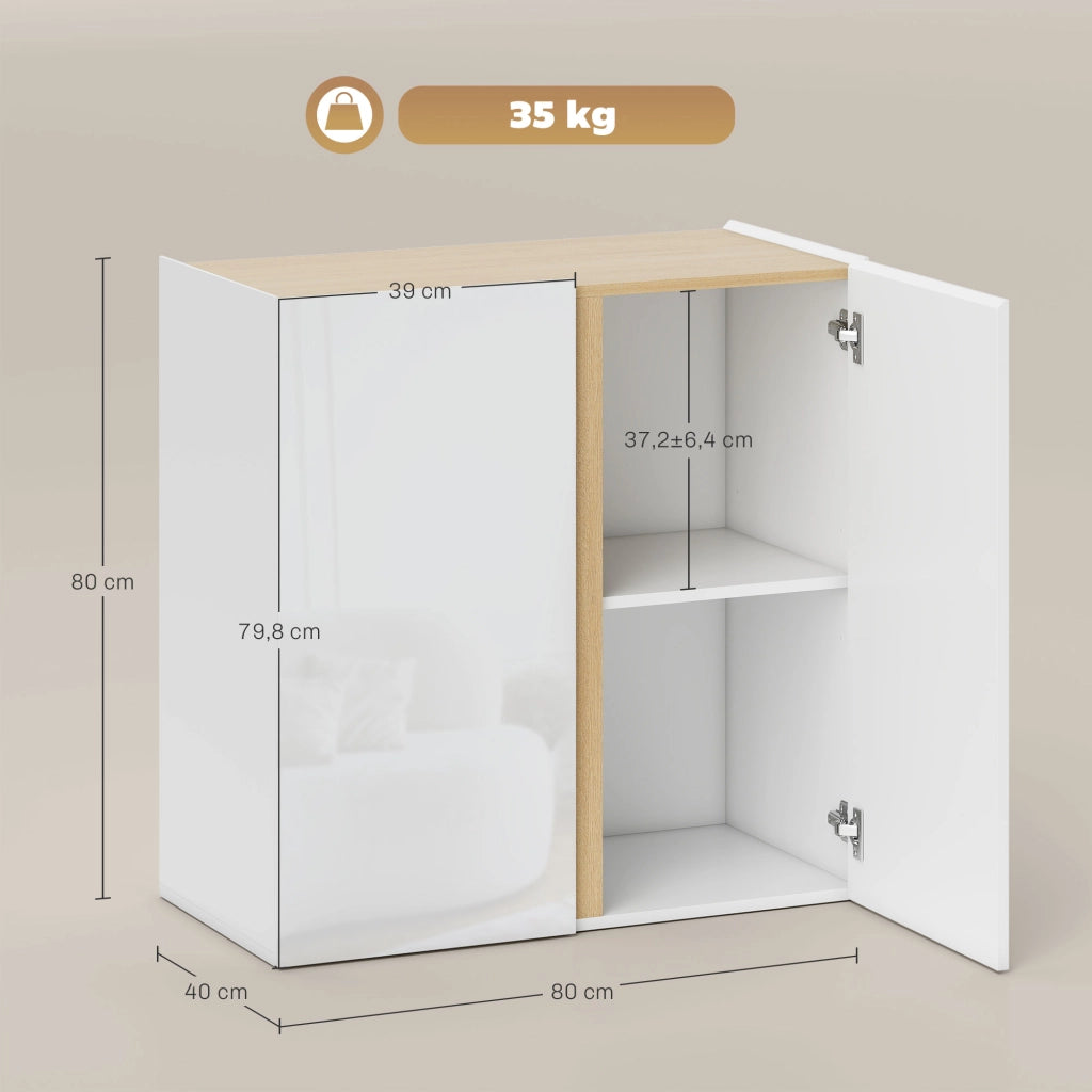 Armadio da soggiorno con ante ¨C Minimal ¨C bianco 80x40x80cm