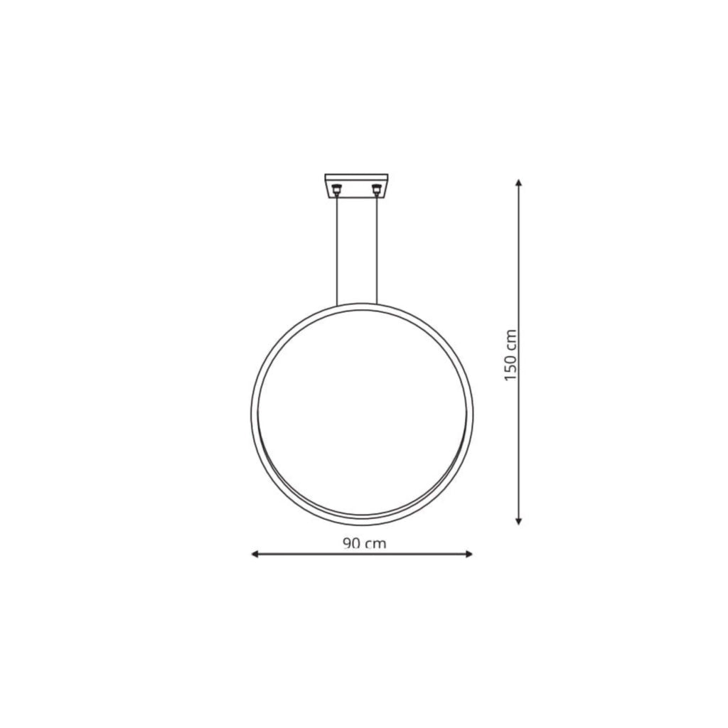 Sospensione Mirror bianca Ø90 LED 47W CCT IP44 Light Prestige