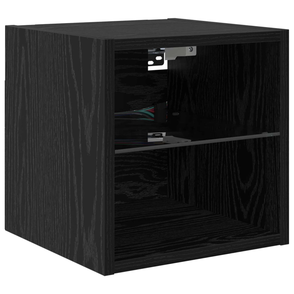 Unità per TV a Muro 6 pcs Rovere Nero Legno multistrato 3402976