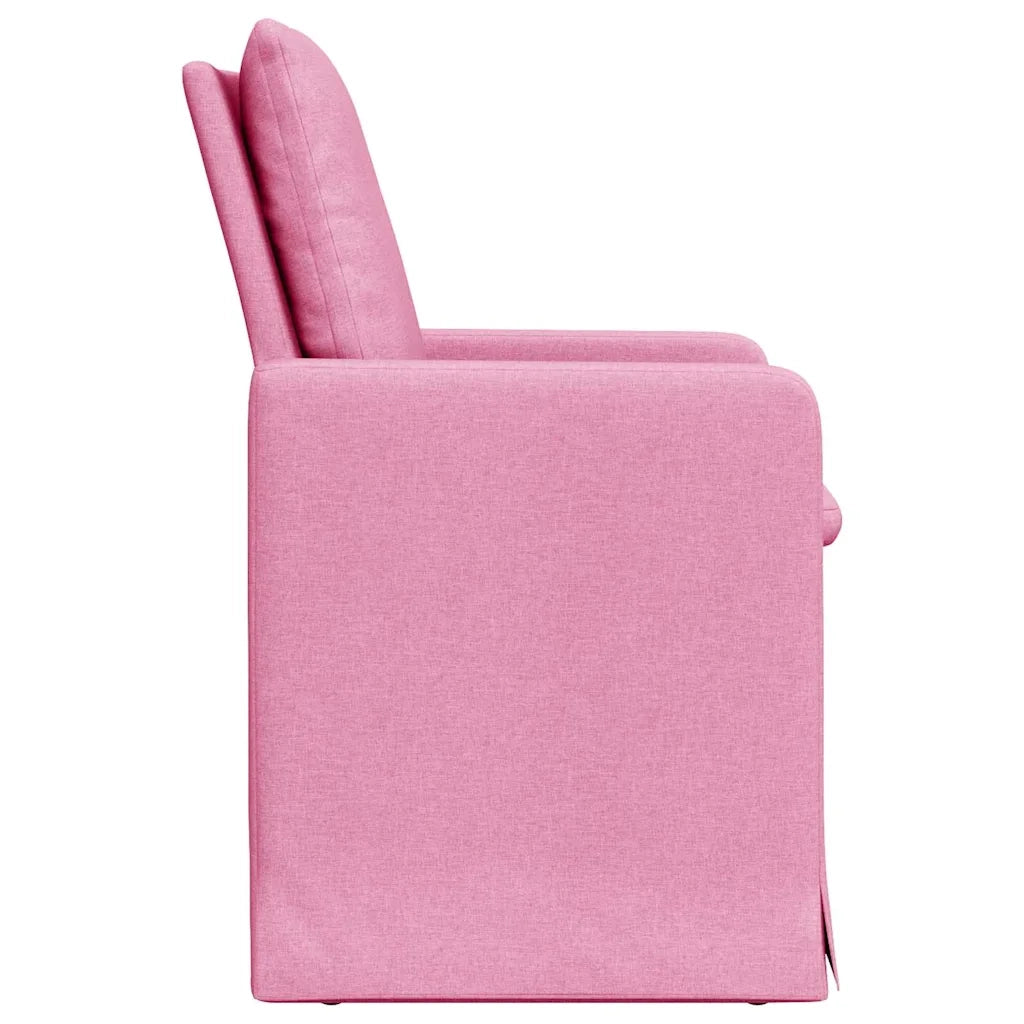 Sedie da pranzo 2 pcs Rosa 57 x 67 x 98 cm Tessuto