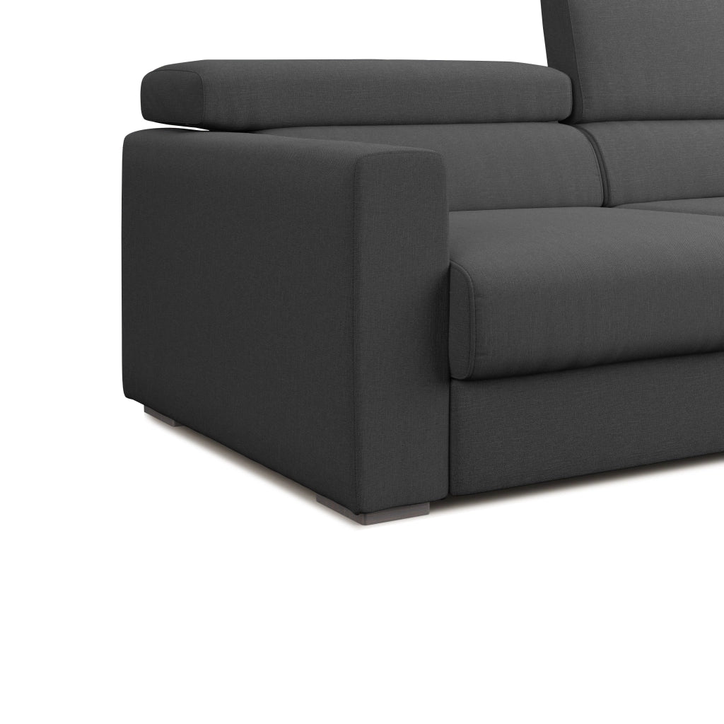 Dylan Divano con pouf estraibile 188 cm antracite