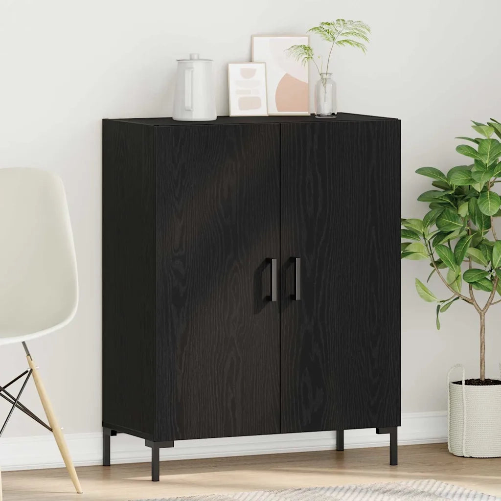 Credenza Rovere Nero 69,5 x 34 x 90 cm Legno ingegnerizzato 862874