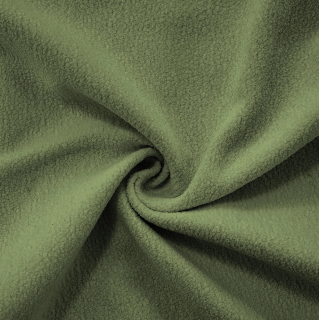 Divano modulare in ciniglia verde con pouf mobili e cuscini HOMVRA