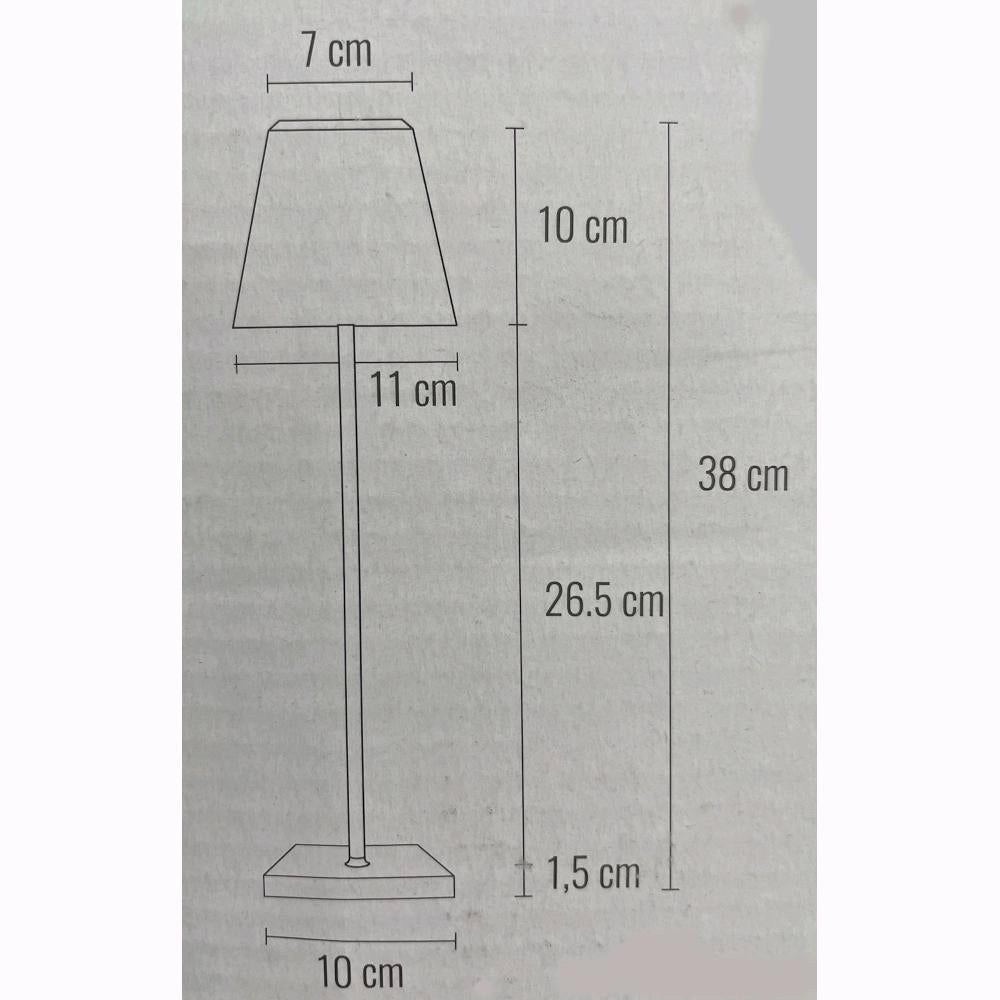 Lampada da Tavolo Dimmerabile Senza Fili Luce Calda Quadra Colore ORO