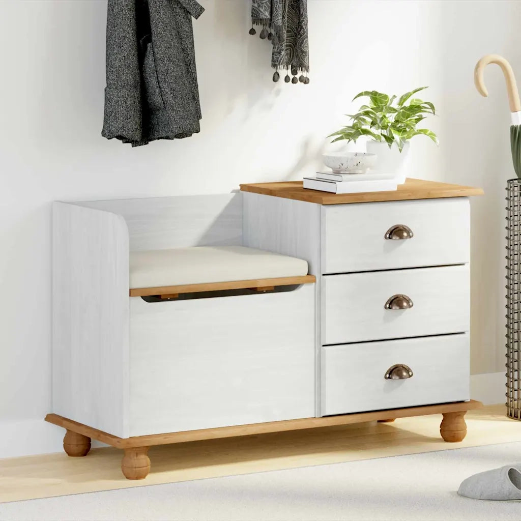 Panchina con contenitore ASKIM Bianco 100 x 39 x 62 cm