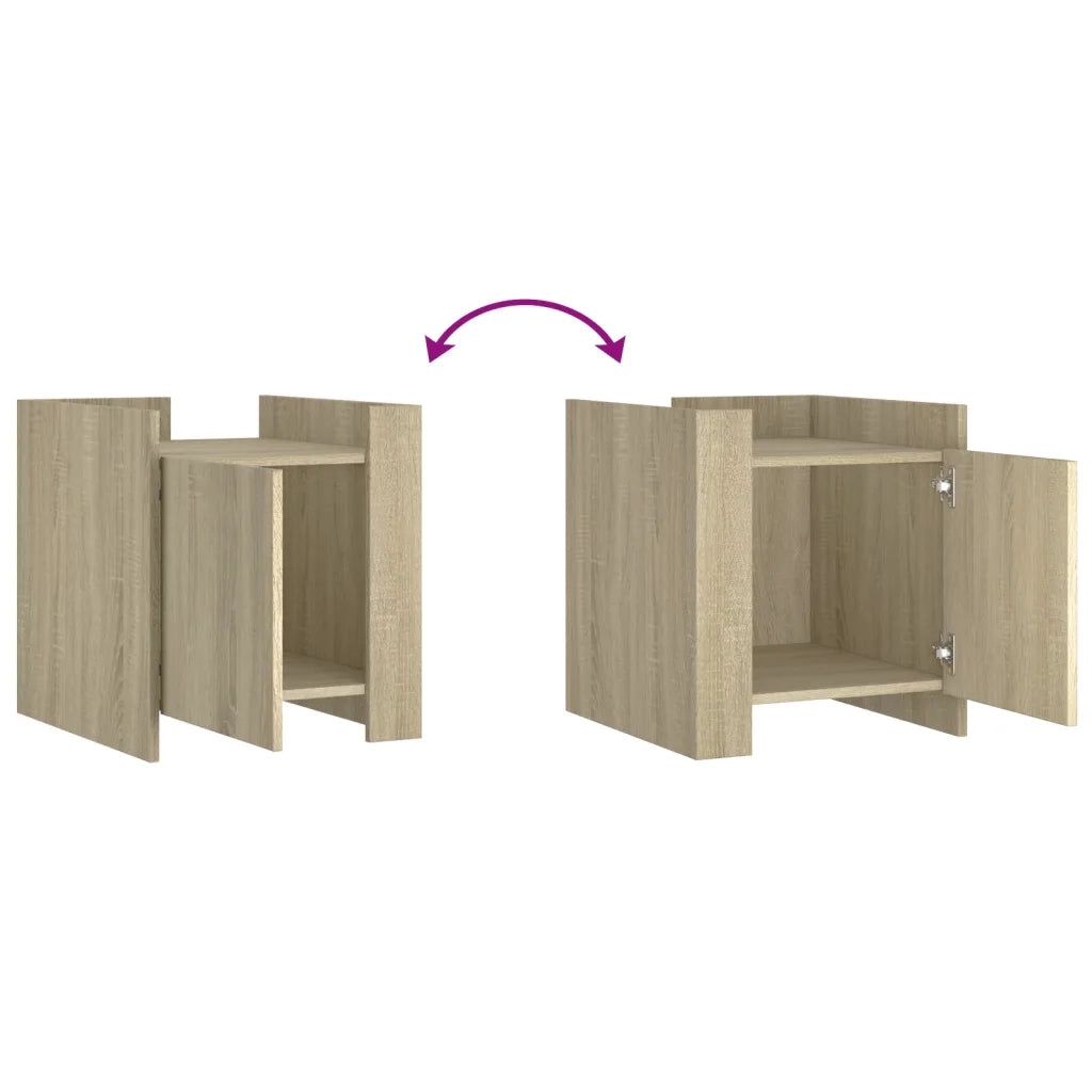 Comodino Rovere Sonoma 45x50x50 cm in Legno Multistrato 848299