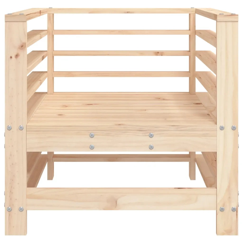 Sedia da patio-Sedie da Giardino 2pz in Legno Massello Pino 812549