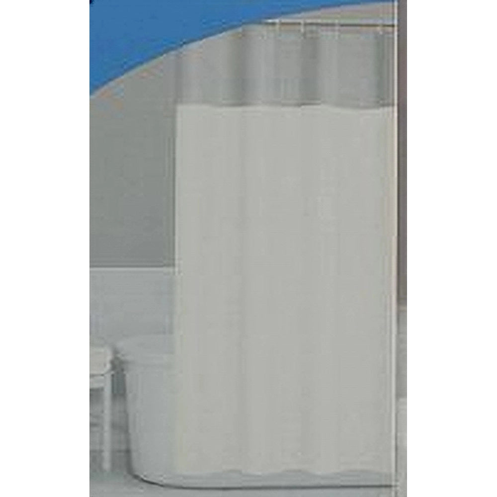 Trade Shop - Tenda Da Doccia Vasca Bagno Peva Con 12 Ganci 180x200 Cm Trasparente Beige 69492 -
