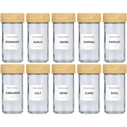 Set 12 Barattoli Portaspezie con Dosatore e Etichette Organizer da Cucina
