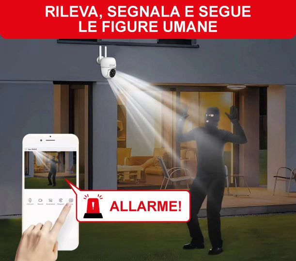 Telecamera Smart WiFi da Esterno Full HD 1080P IP65 – Colore Bianco