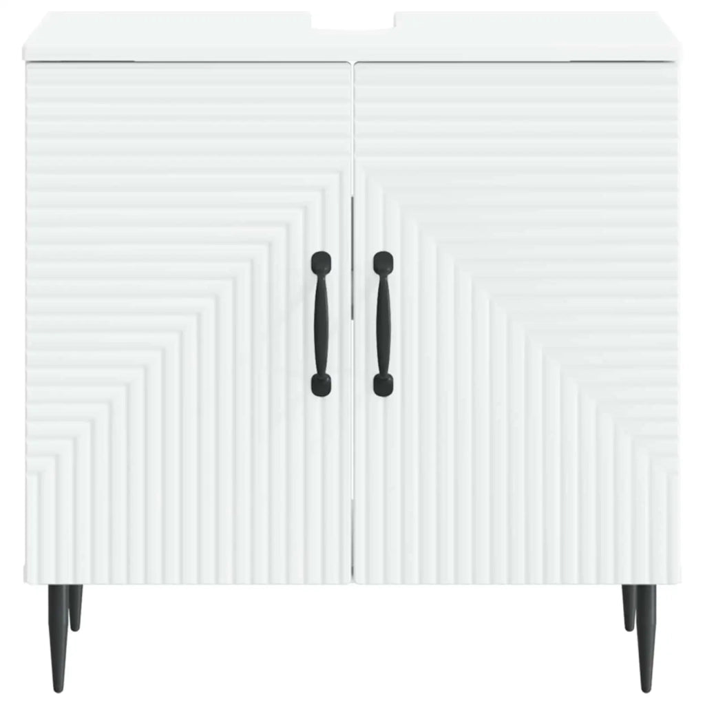 Armadio per Lavabo da Bagno HAARLEM Bianco 59,5 x 31,5 x 59 cm 896785