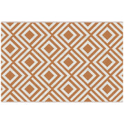 Tappeto Esterno per Balcone e Terrazza Reversibile con Fantasia Geometrica, 182x274 cm, Marrone e Bianco