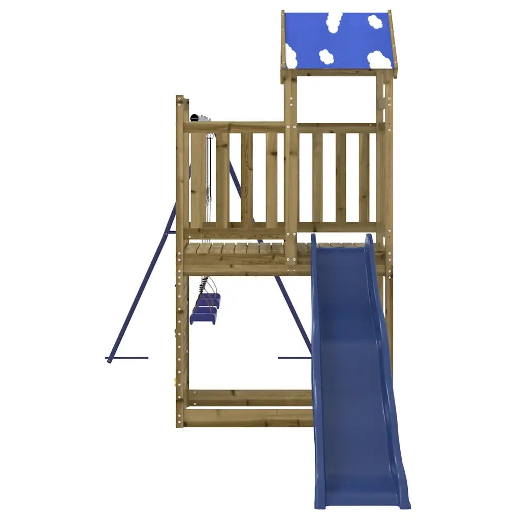 Set da Gioco da Esterno in Legno di Pino Impregnato