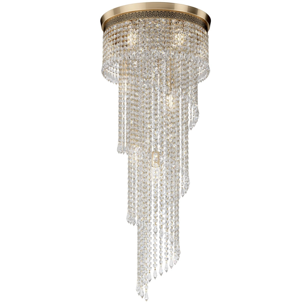Maytoni Plafoniera contemporanea Cascade 12 luci E14 oro metallo diffusore vetro