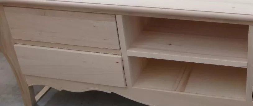 vetrina 2 ante grezza in legno  l.155 p.48 h.210 - Mobili 2G