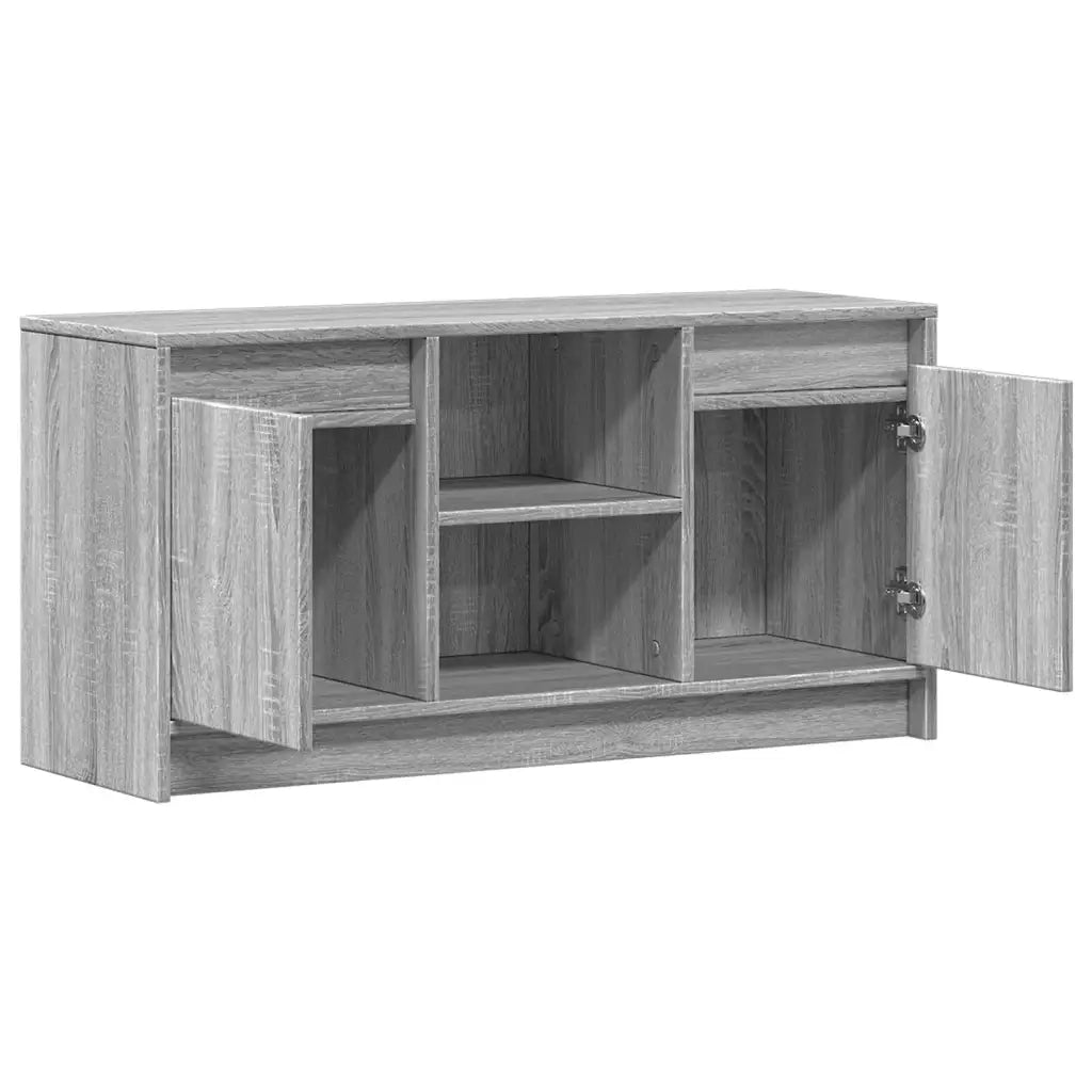 Mobile Porta TV con LED Grigio Sonoma 100x34x50cm in Truciolato