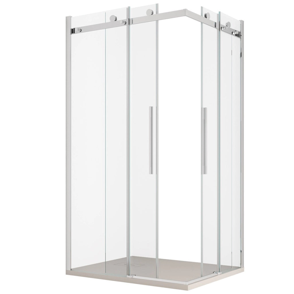 Box doccia due lati anticalcare scorrevole 8mm h200 melissa, misura 75x75