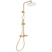 Set doccia miscelatore in ottone 3 modalità di getto con funzione pioggia appeso a muro oro stile moderno