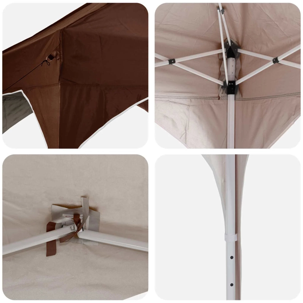 Tenda per feste a pop-up 575 x 288 x 245 cm Marrone