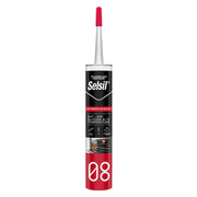 Silicone Acetico Alta Temperatura Rosso (RAL 3024) Selsil 12 Pezzi 300 ml