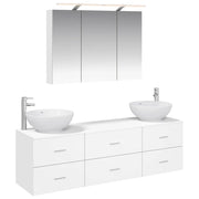 Set di mobili per il bagno 4 pcs Bianco 3406935