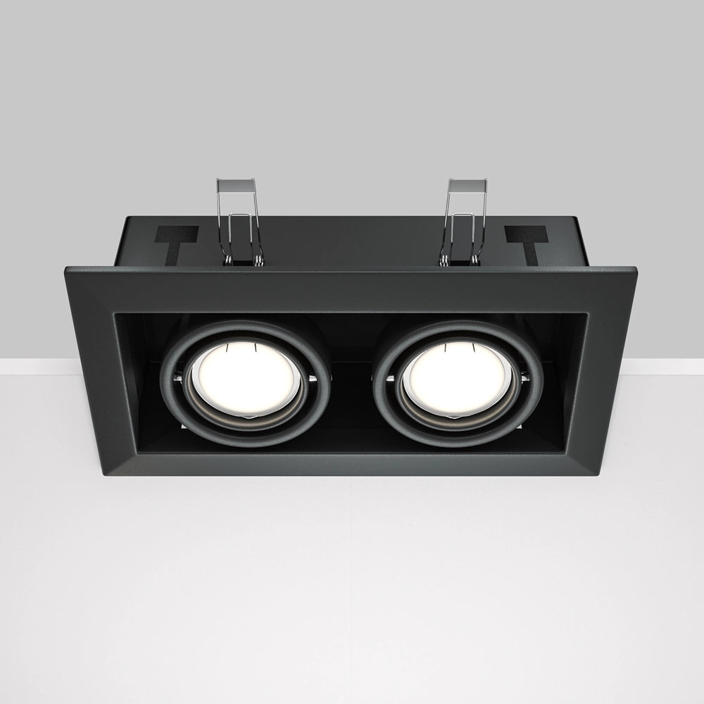 Faretto incasso soffitto Maytoni Metal Modern nero 2xGU10