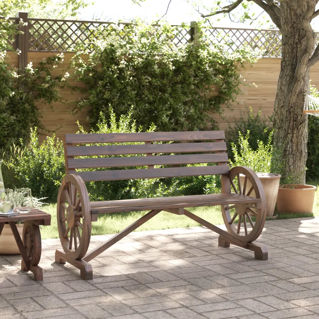 Panca da Giardino a 2 Posti in Legno Massello di Abetecod mxl 91290
